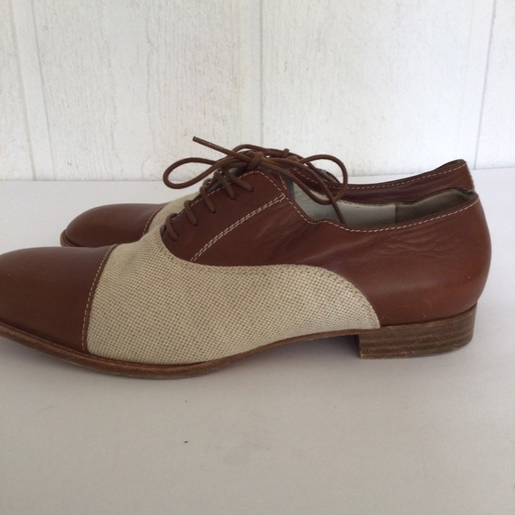 FRATELLI ROSSETTI LINEN AND LEATHER OXFORD SHOES SIZE 37.5 - Picture 15 of 15